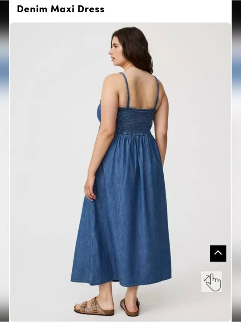Torrid Maxi Dress Size Light Wash Braided Straps 100 % Cotton Size M/L - Picture 8 of 13